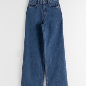 & Other Stories High Rise Culotte Jeans Mid Blue